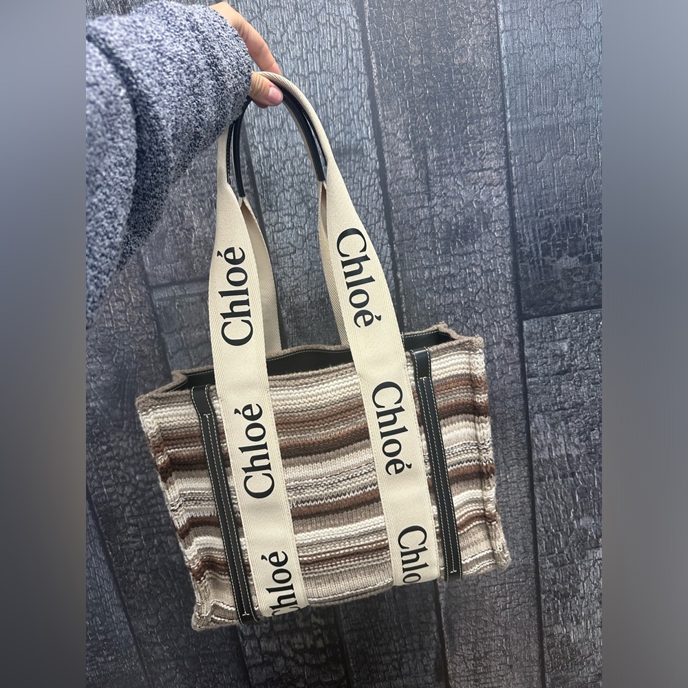 CHLOE - Woody Recycled Cashmere Knot Chloe Bag